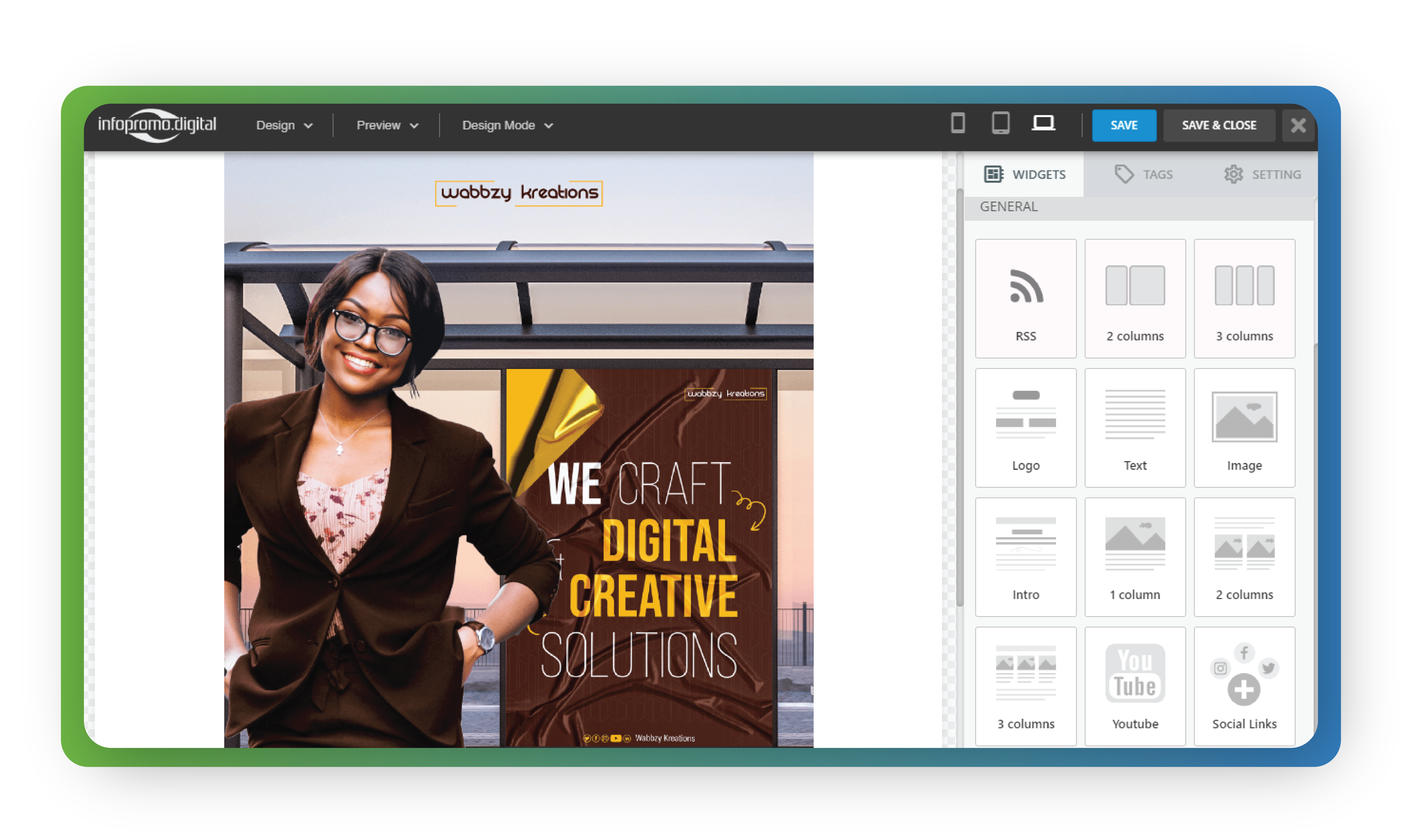 Visual Email template editor Builder