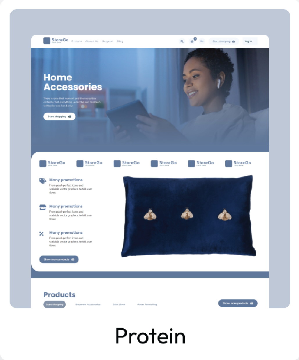ecommerce bluish template