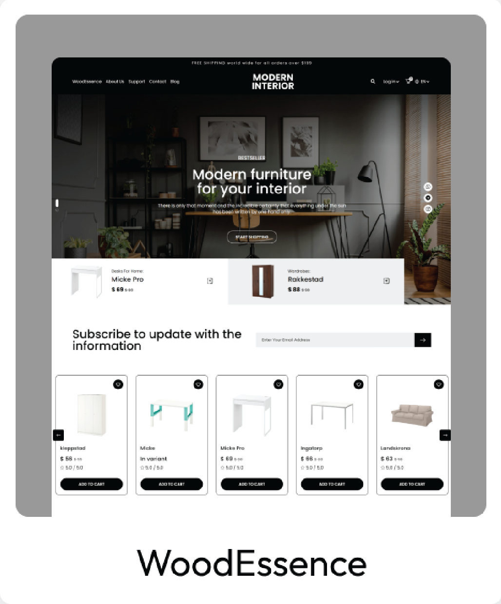 ecommerce modern interior template
