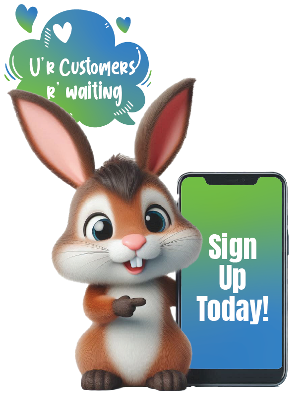 rabbit customer sign up call to action